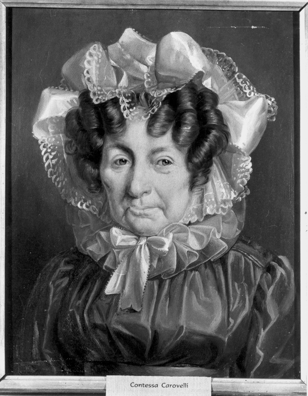 ritratto di donna (dipinto) - ambito lombardo (seconda metà sec. XIX)