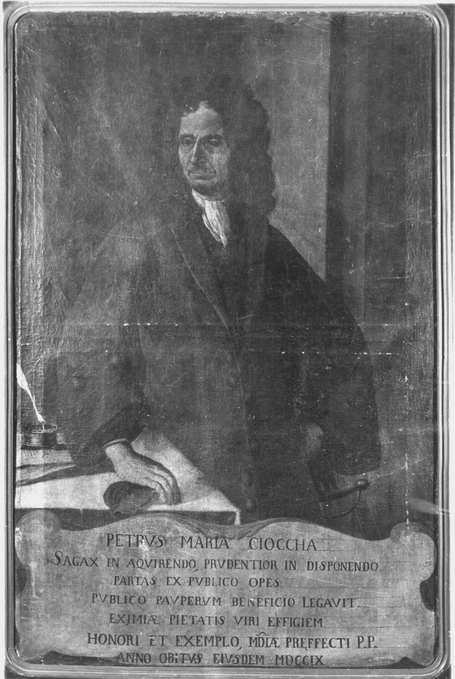 ritratto d'uomo (dipinto) - ambito comasco (inizio sec. XVIII)