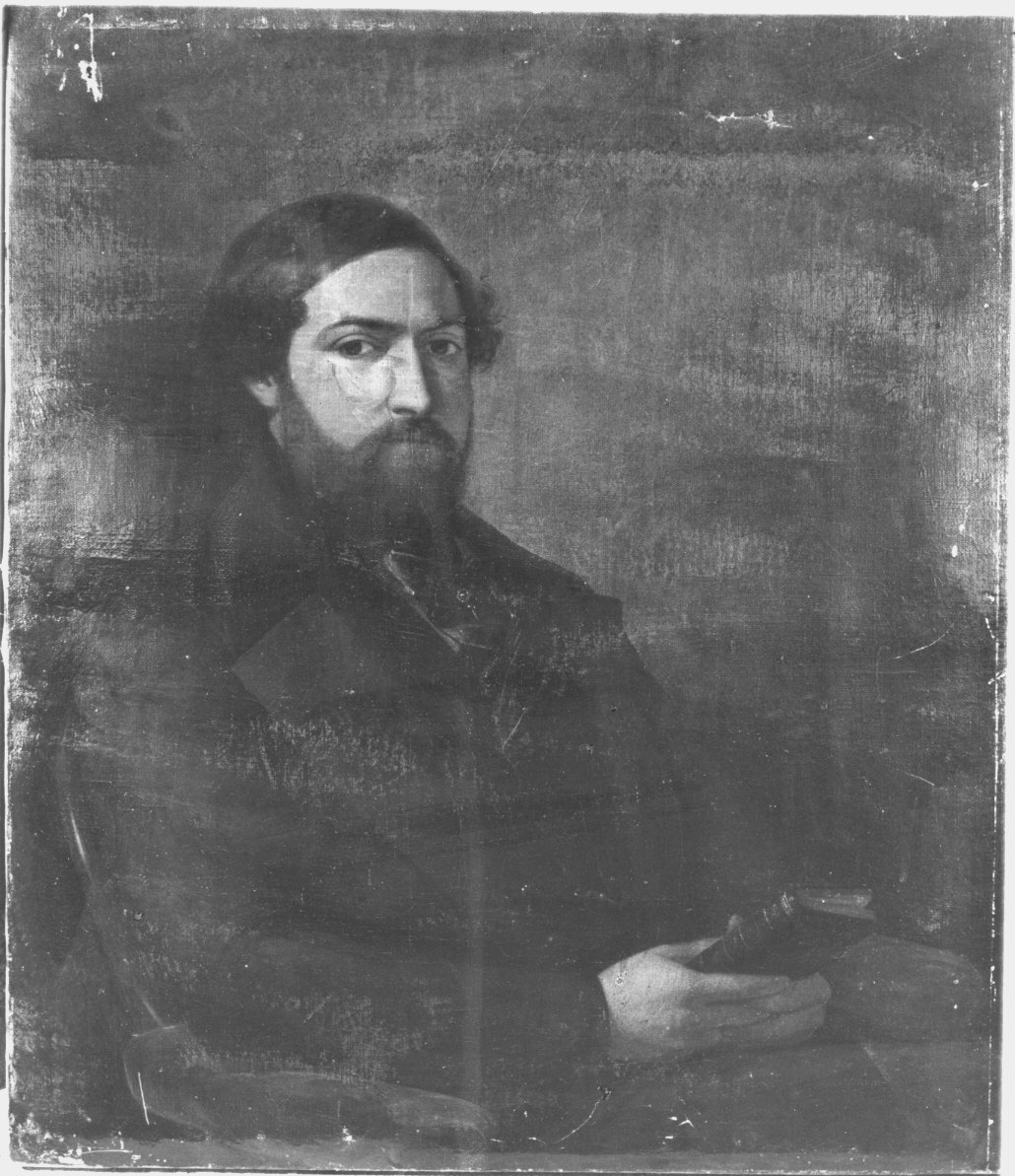 ritratto d'uomo (dipinto) - ambito comasco (metà sec. XIX)