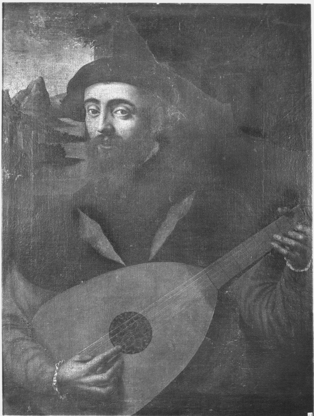 suonatore di liuto (dipinto) di Campi Giulio (attribuito) (sec. XVI)