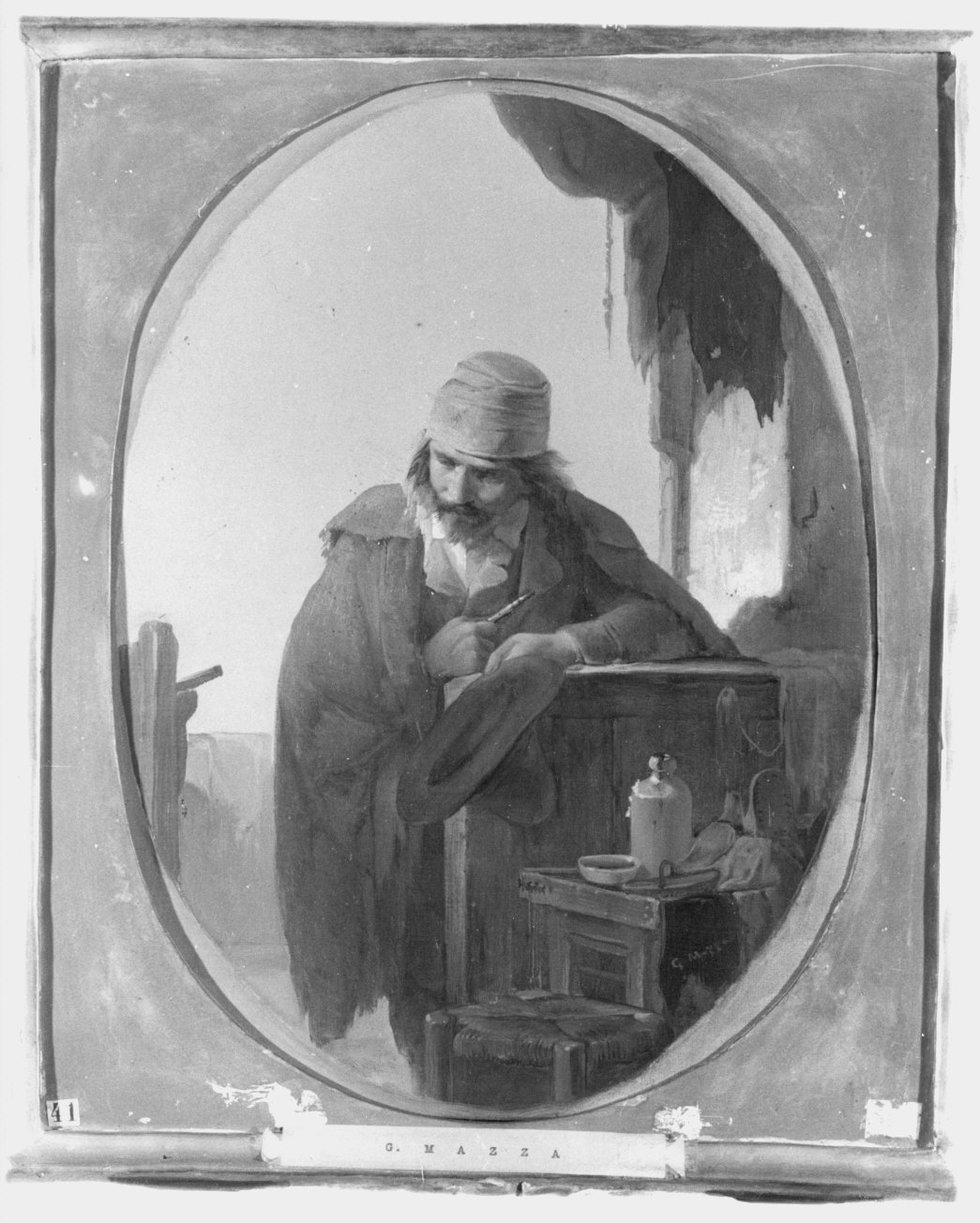 figura maschile (dipinto) di Mazza Giuseppe (attribuito) (sec. XIX)