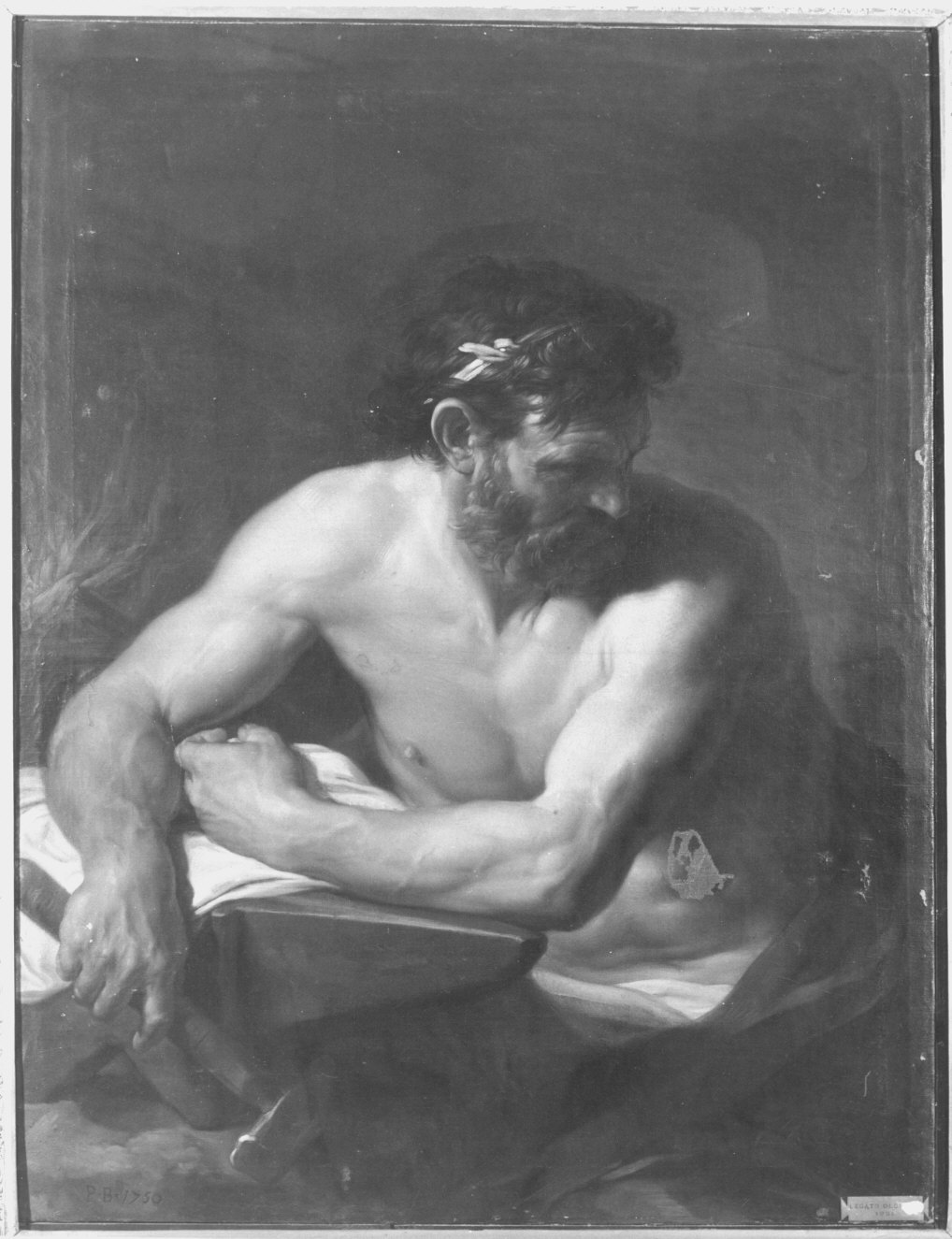 Vulcano (dipinto) di Batoni Pompeo Girolamo (attribuito) (sec. XVIII)