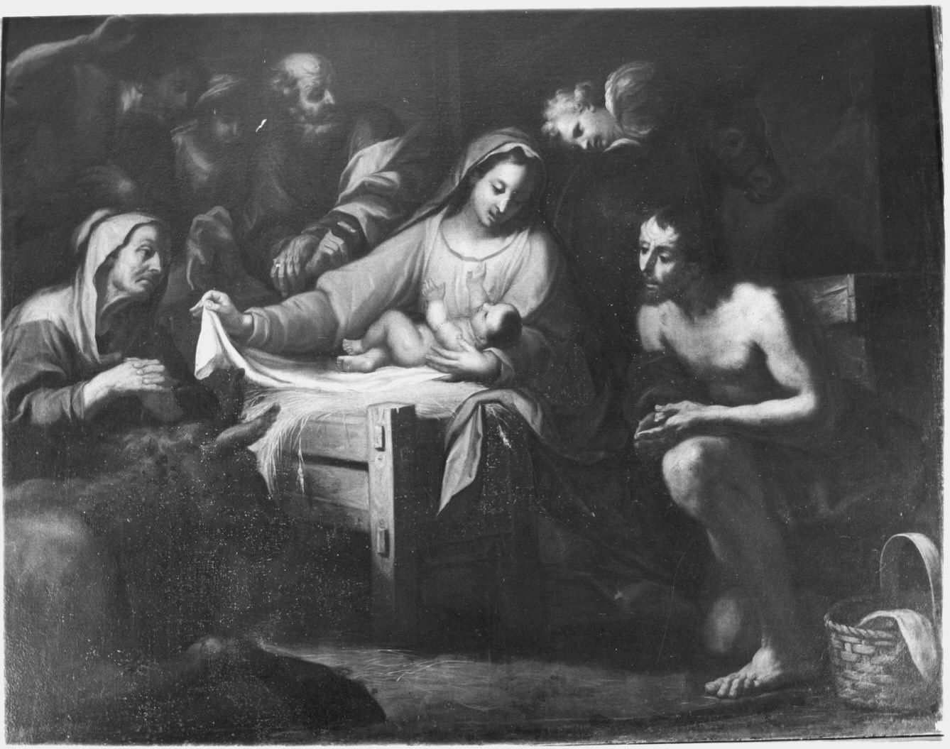 natività di Gesù (dipinto) - ambito lombardo (sec. XVII)