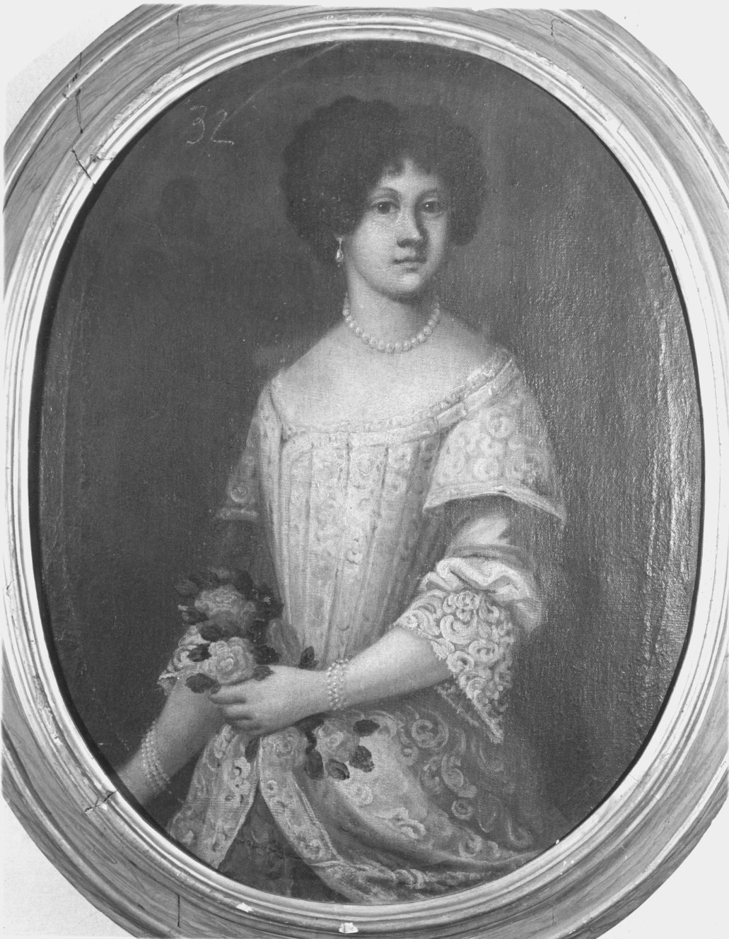 ritratto di donna (dipinto) - ambito lombardo (ultimo quarto sec. XVII)