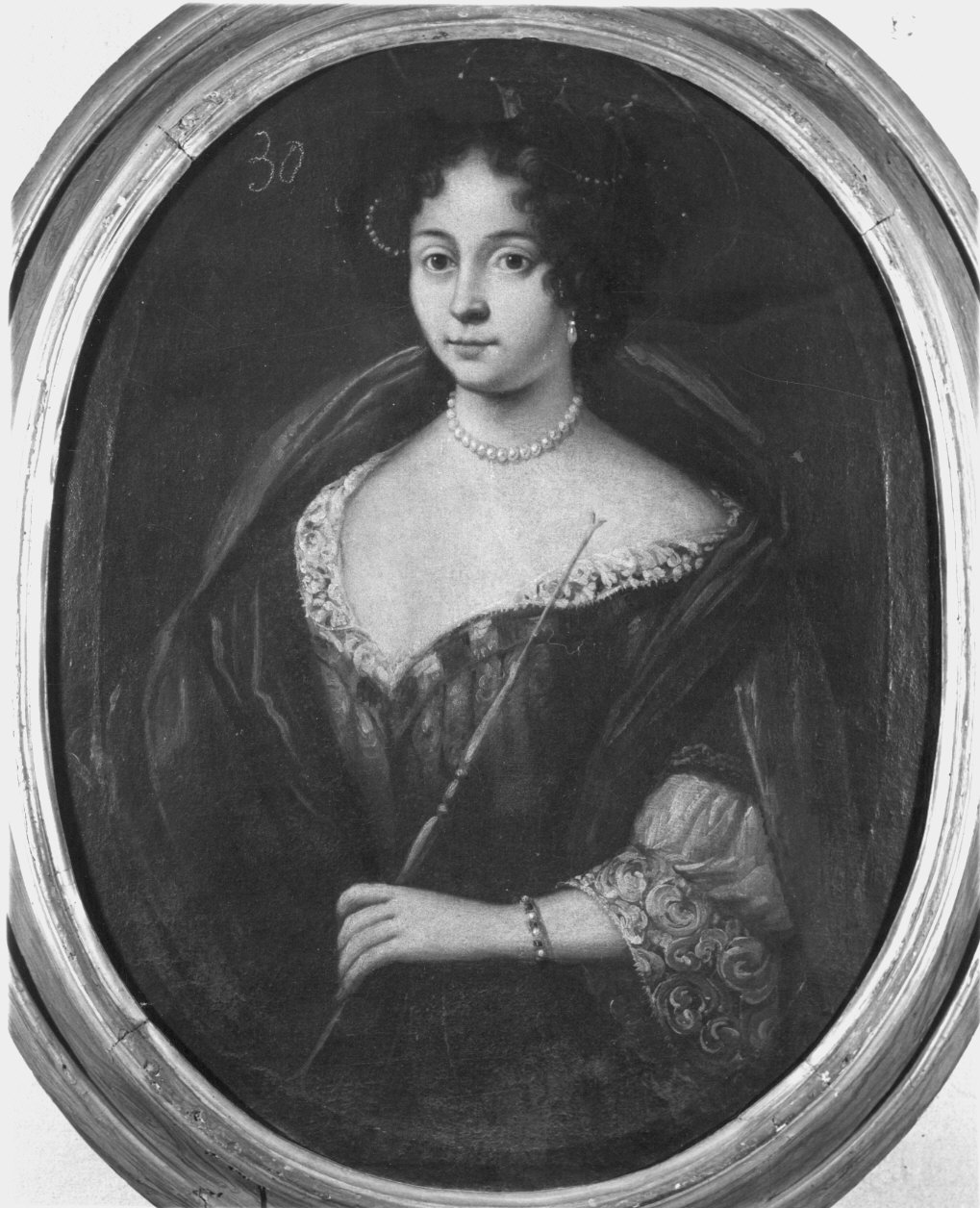 ritratto di donna (dipinto) - ambito italiano (ultimo quarto sec. XVII)