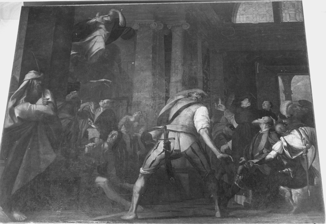 San Pietro Martire e il miracolo dell'ostia consacrata (dipinto) di Caresana Cristoforo (attribuito) (sec. XVII)