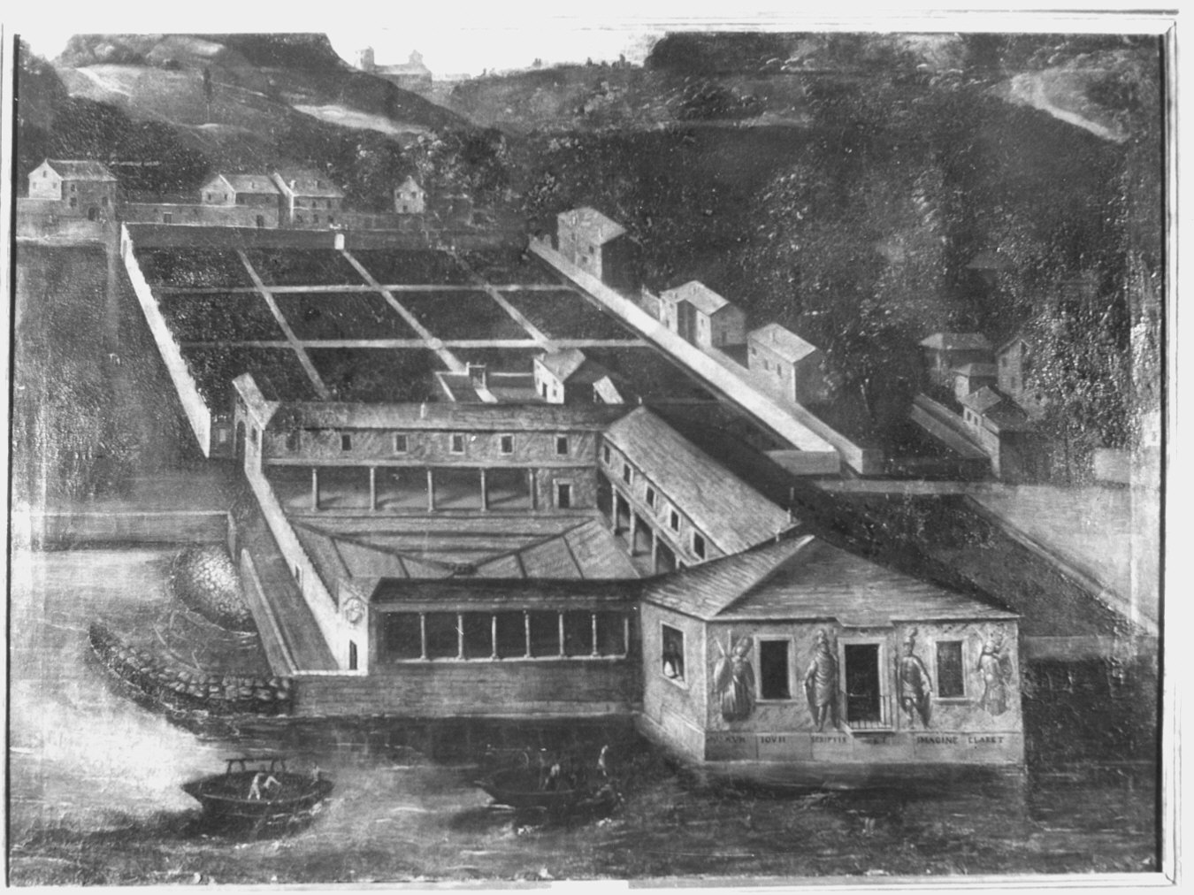 Il Museo di Paolo Giovio nel Borgovico di Como (dipinto) - ambito lombardo (fine sec. XVII)