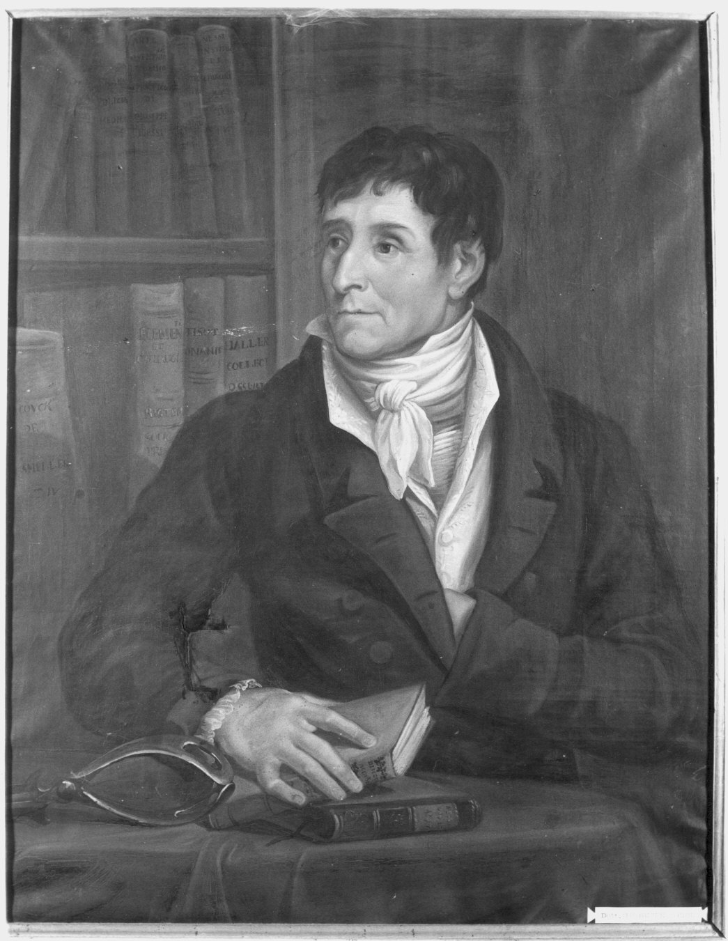 ritratto d'uomo (dipinto) - ambito lombardo (sec. XIX)