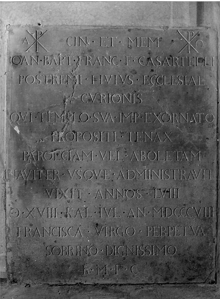 lapide, opera isolata - bottega lombarda (sec. XIX)