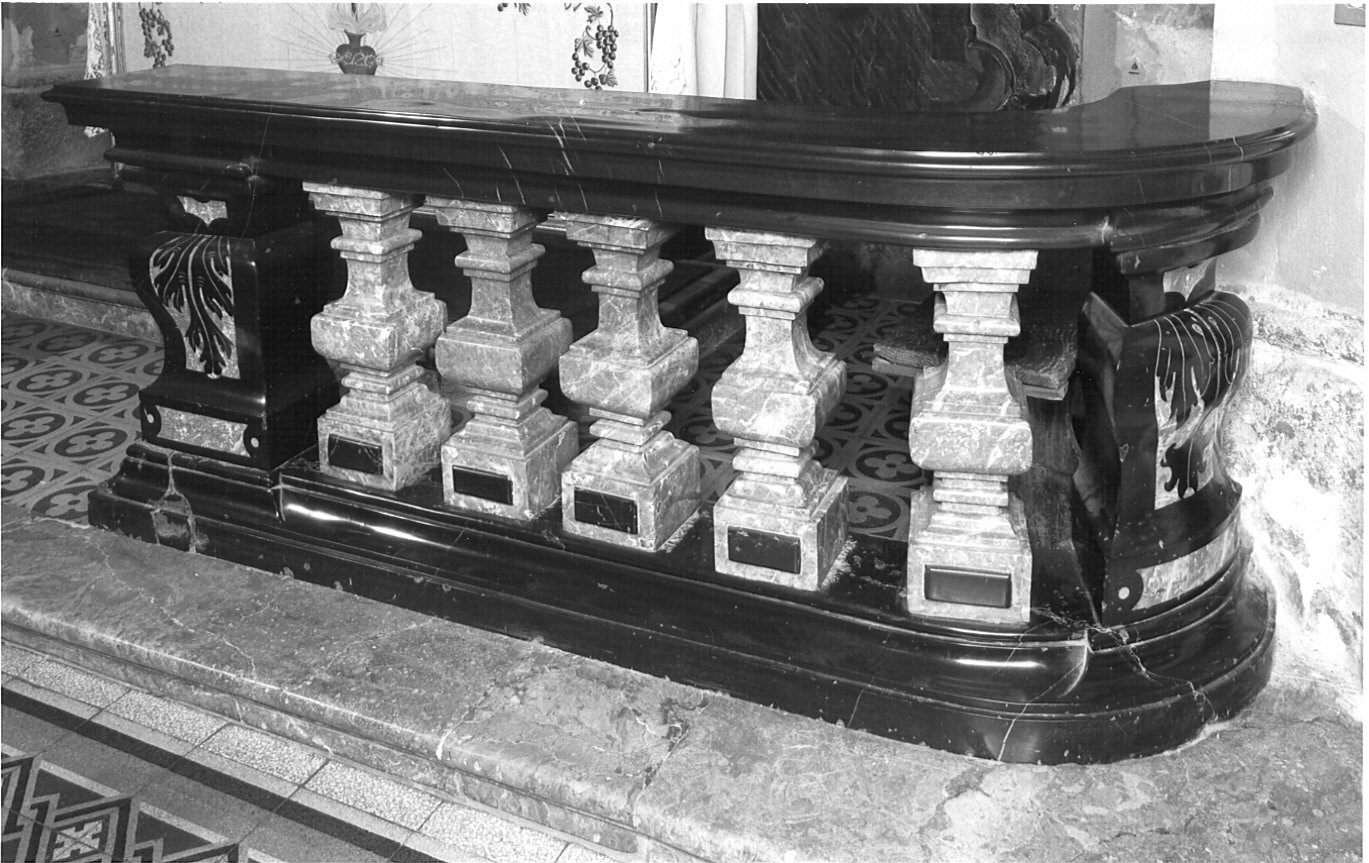 balaustrata, elemento d'insieme - bottega lombarda (sec. XVIII)