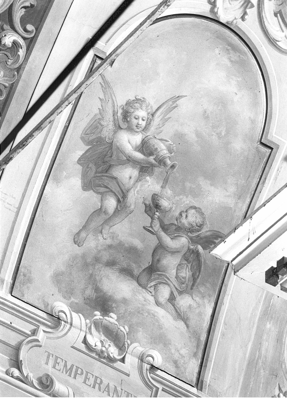allegoria della Temperanza (decorazione pittorica, elemento d'insieme) di Tagliaferri Luigi (attribuito) (sec. XIX)