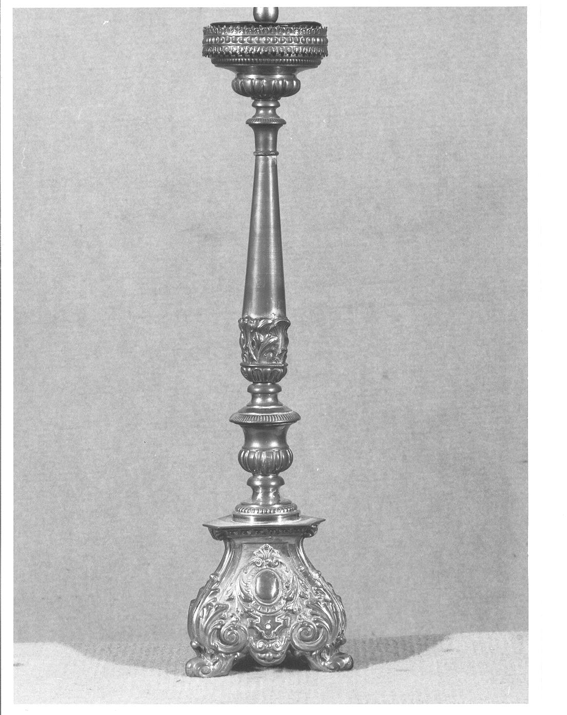 candeliere d'altare, serie - bottega lombarda (seconda metà sec. XVIII)