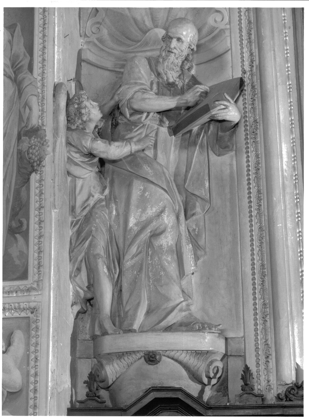 San Matteo e l'angelo (statua, elemento d'insieme) di Silva Francesco il Vecchio, Silva Agostino (sec. XVII)