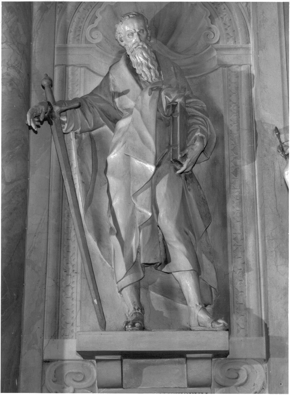 San Paolo Apostolo (statua, elemento d'insieme) di Silva Francesco il Vecchio, Silva Agostino (sec. XVII)