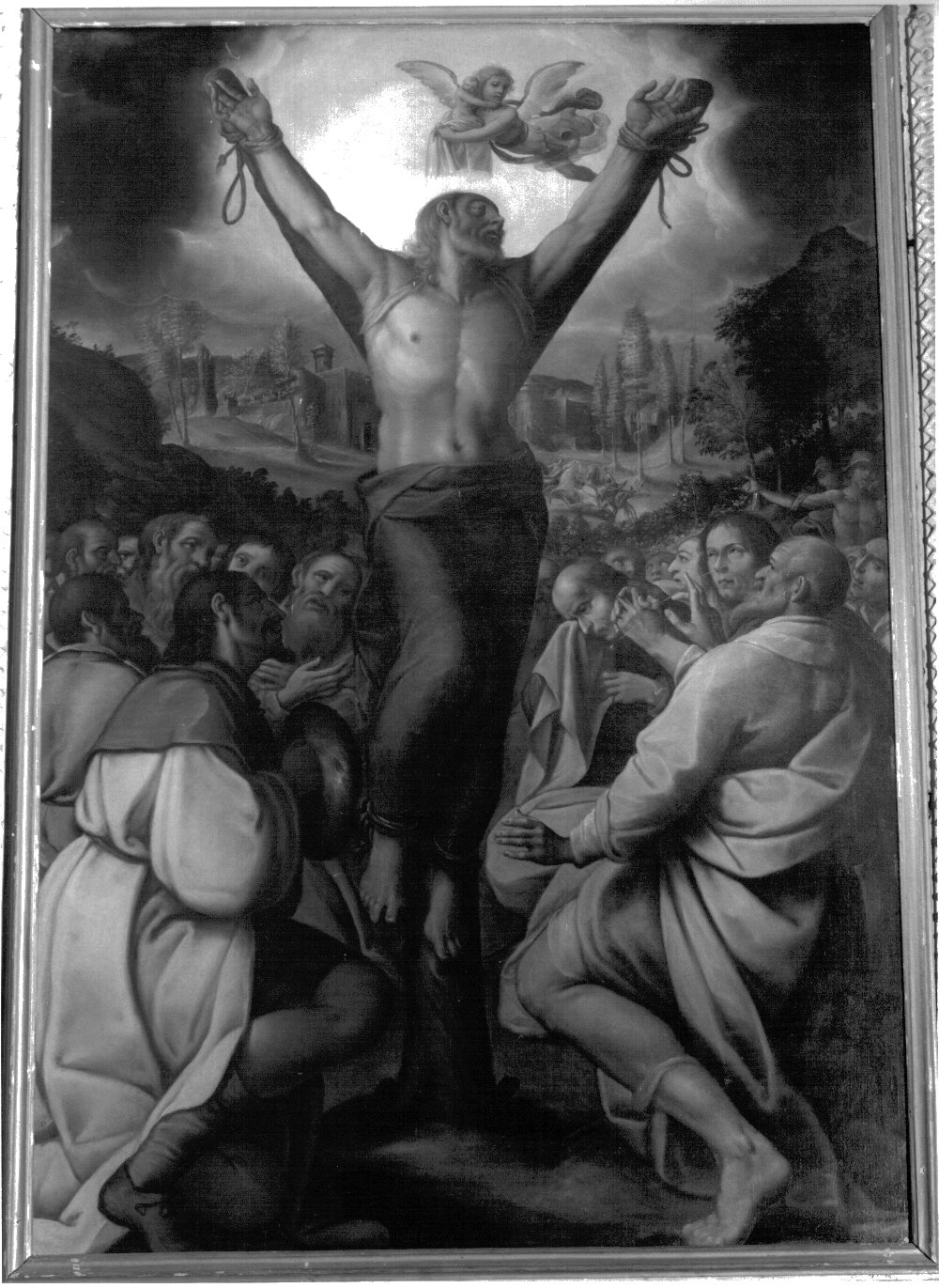 crocifissione di Sant'Andrea (dipinto, opera isolata) di Caresana Gian Domenico (sec. XVII, sec. XVII)