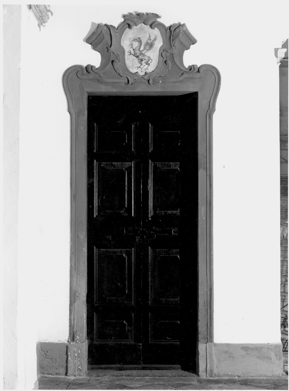 mostra di porta, serie - bottega valtellinese (seconda metà sec. XVIII)