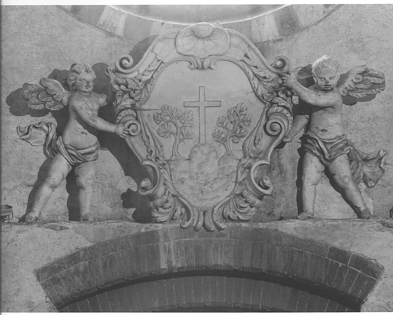 putto (statua, elemento d'insieme) - bottega lombarda (sec. XVII)