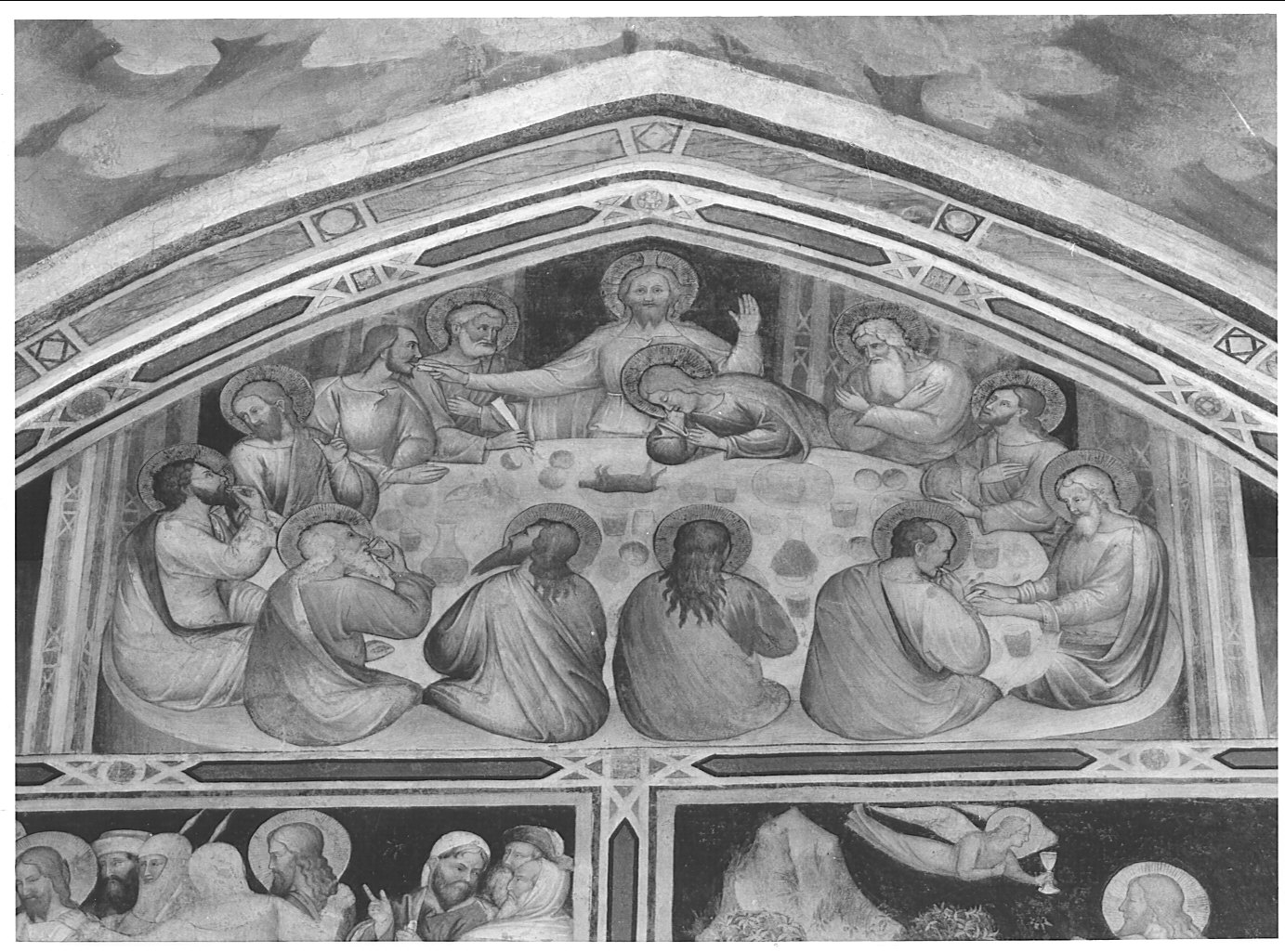 ultima cena (dipinto murale, elemento d'insieme) - ambito lombardo (sec. XIV)