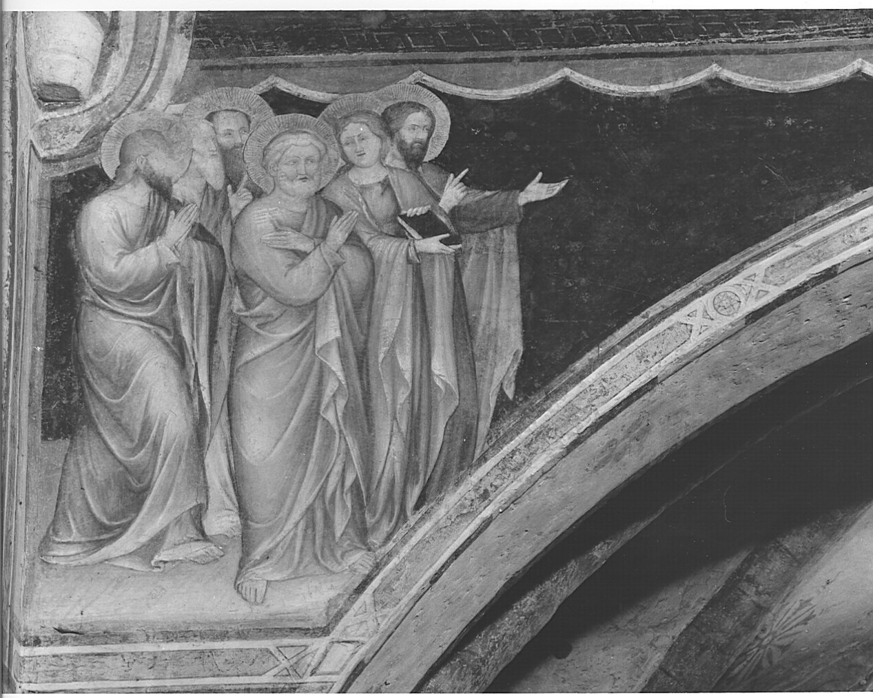 dipinto murale, elemento d'insieme - ambito lombardo (sec. XIV)