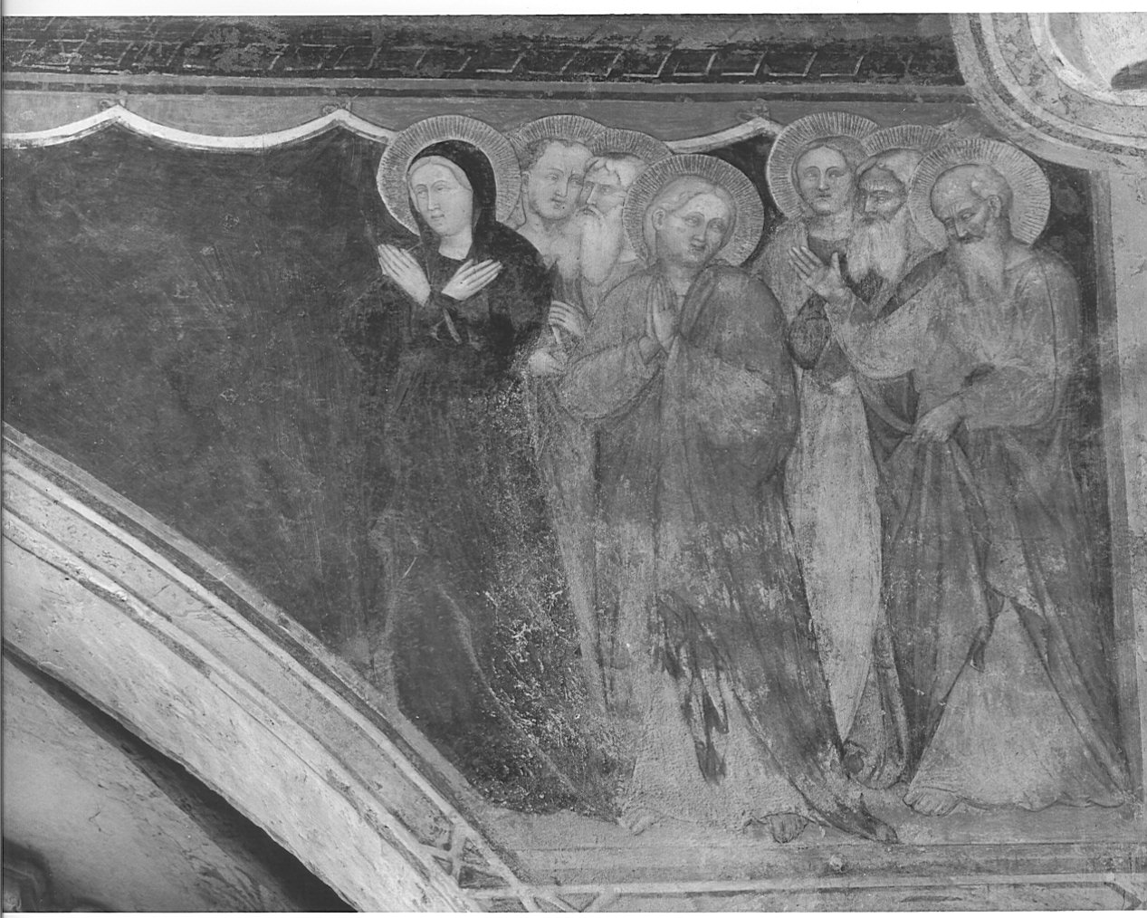 dipinto murale, elemento d'insieme - ambito lombardo (sec. XIV)