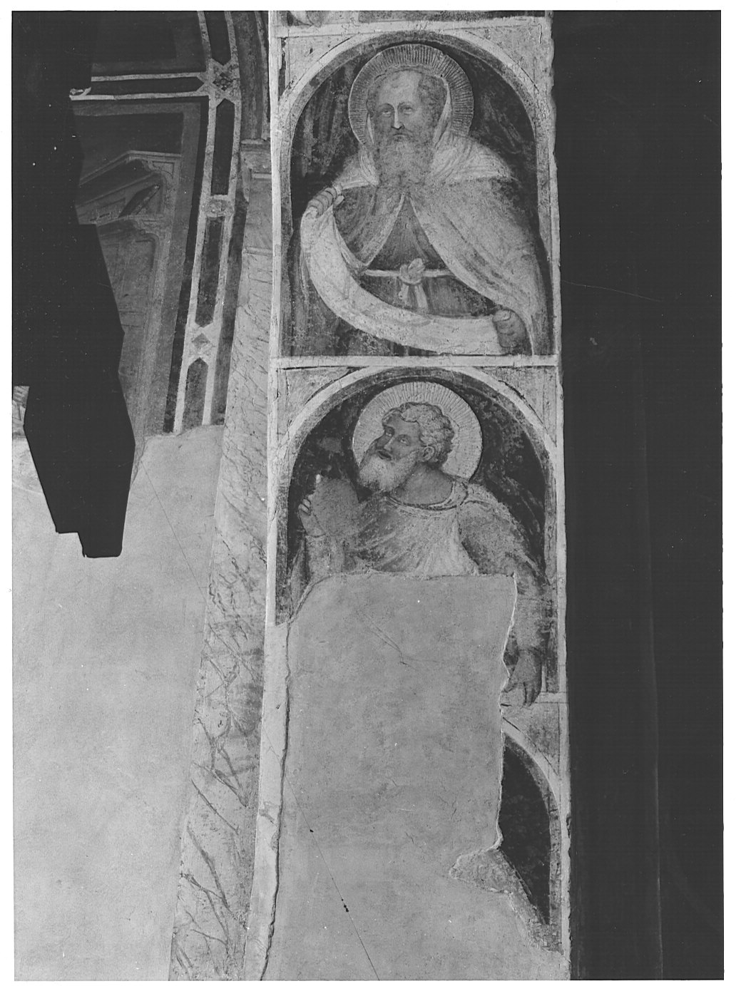 profeta (dipinto murale, elemento d'insieme) - ambito lombardo (sec. XIV)