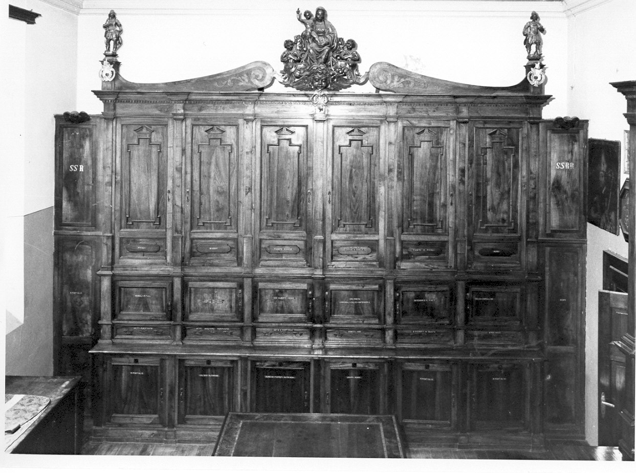 armadio da sacrestia, opera isolata - ambito lombardo (secc. XVII/ XVIII)