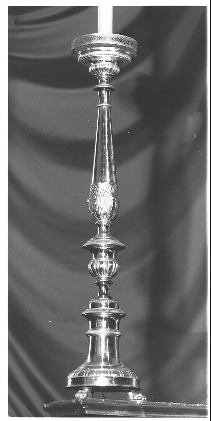 candeliere d'altare, serie - bottega comasca (sec. XIX)