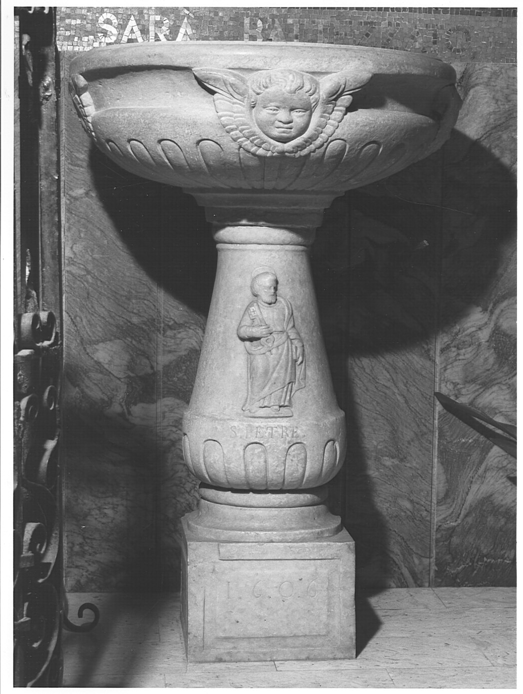 fonte battesimale, opera isolata - bottega lombarda (sec. XVII)