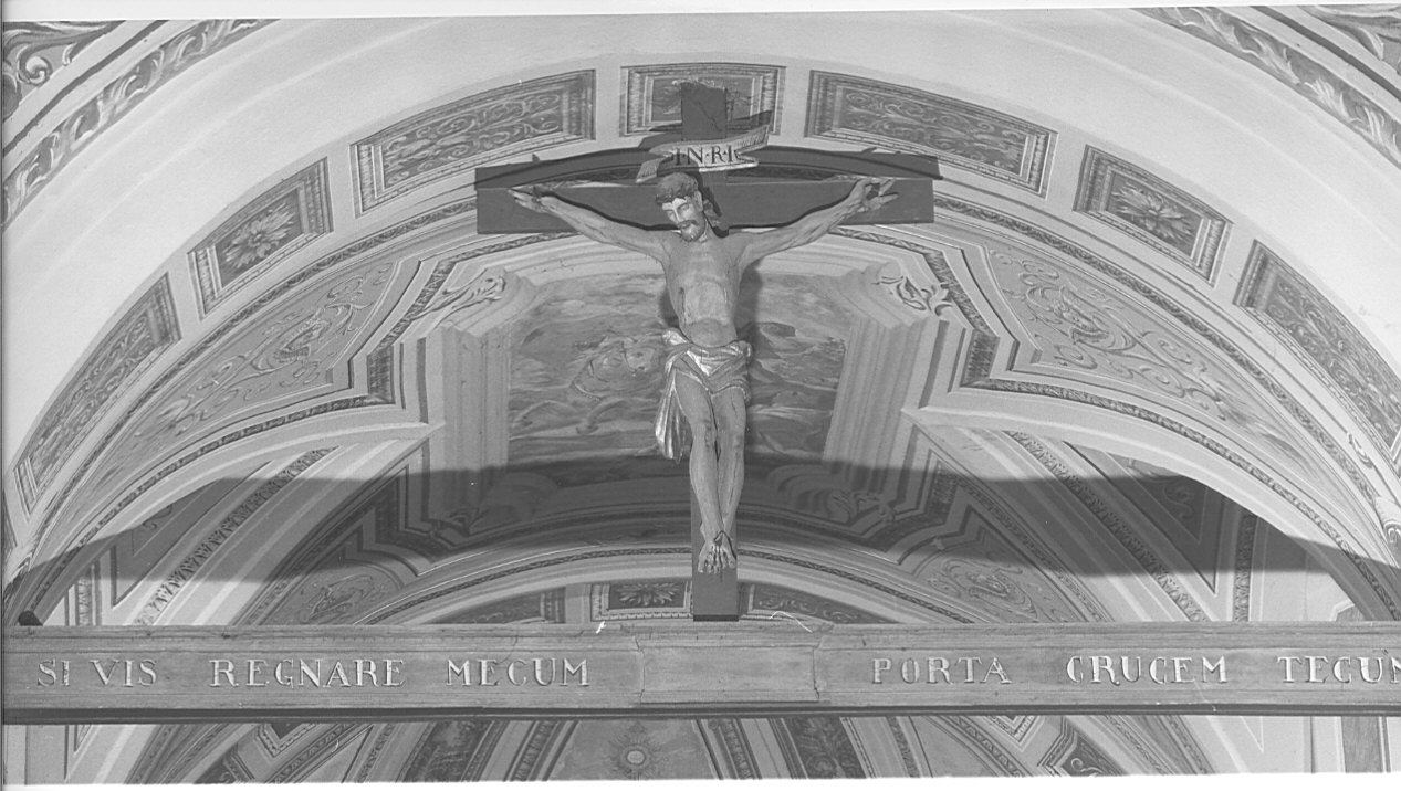 crocifisso del trave trionfale, opera isolata - bottega lombarda (sec. XIX)