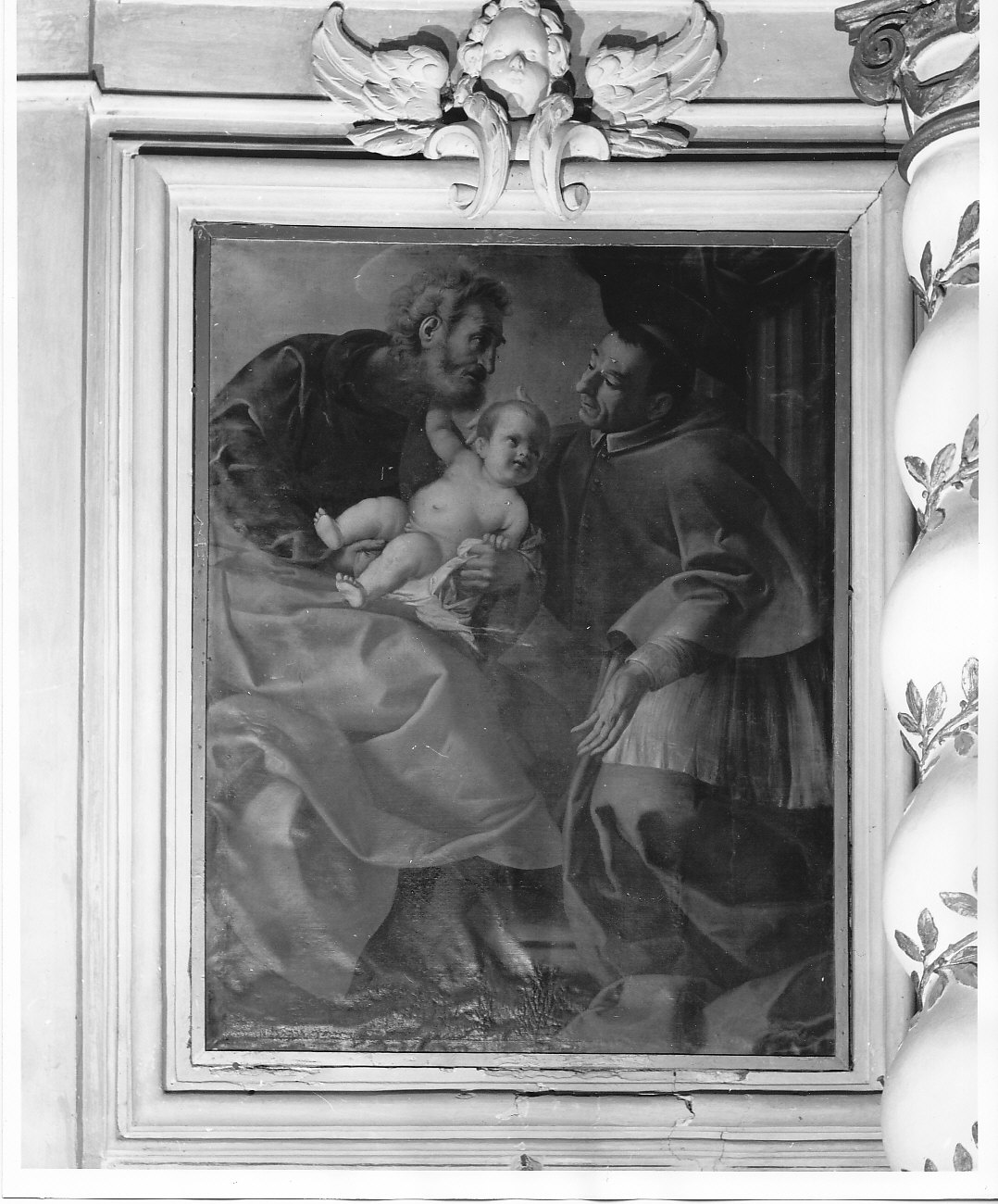 San Giuseppe e Gesù Bambino e San Carlo Borromeo (dipinto, opera isolata) - ambito lombardo (seconda metà sec. XVII)