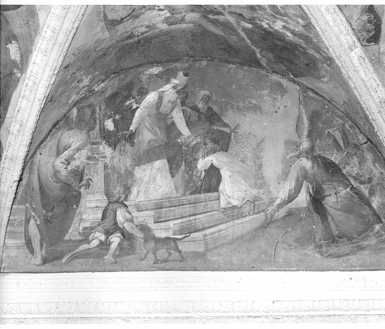 presentazione di Maria Vergine al tempio (dipinto, ciclo) di Recchi Gian Paolo (attribuito) (sec. XVII)