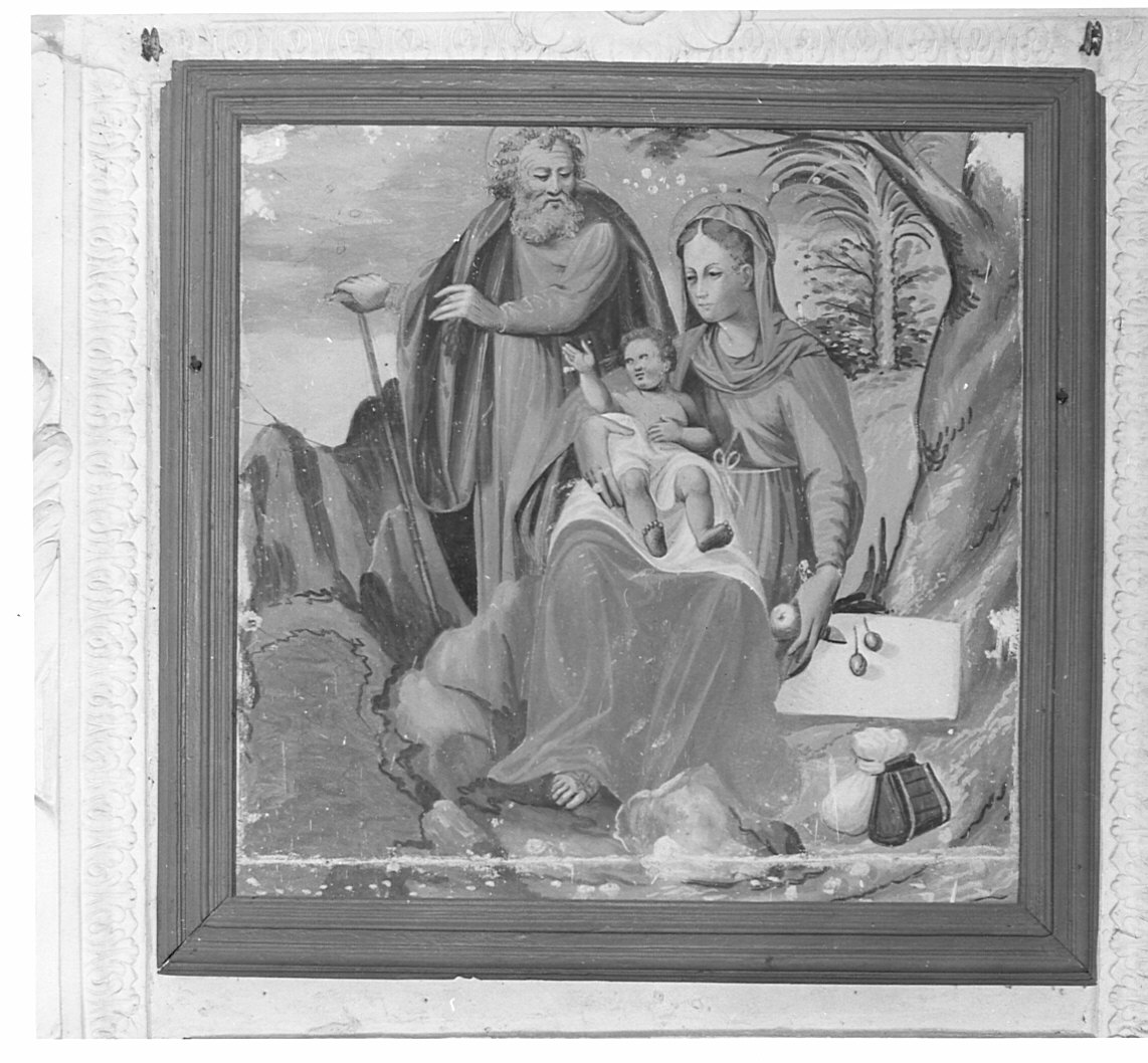 Sacra Famiglia (dipinto murale, opera isolata) - bottega lombarda (sec. XIX)