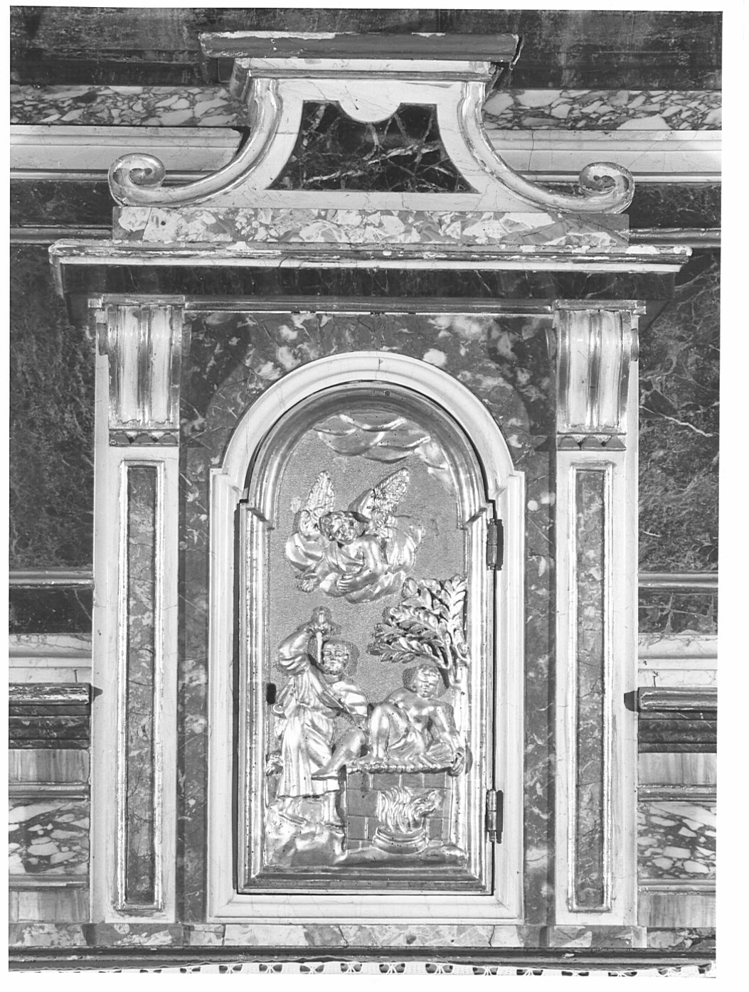 sacrificio di Isacco (sportello di tabernacolo, opera isolata) - bottega lombarda (fine/inizio secc. XVII/ XVIII)