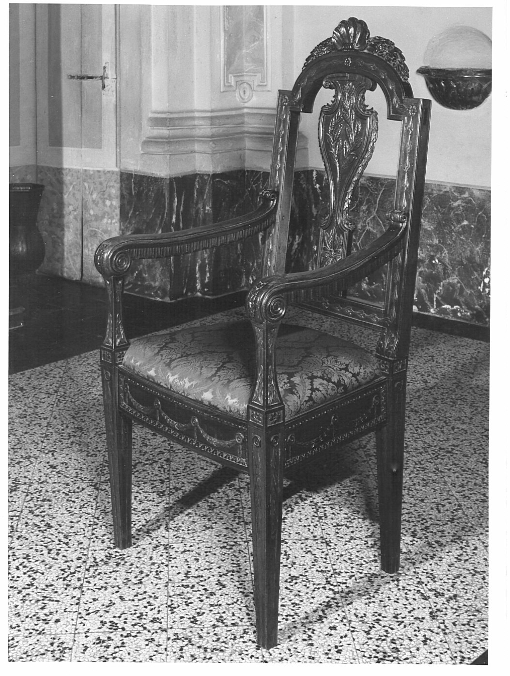 poltrona, opera isolata - bottega lombarda (sec. XVIII)