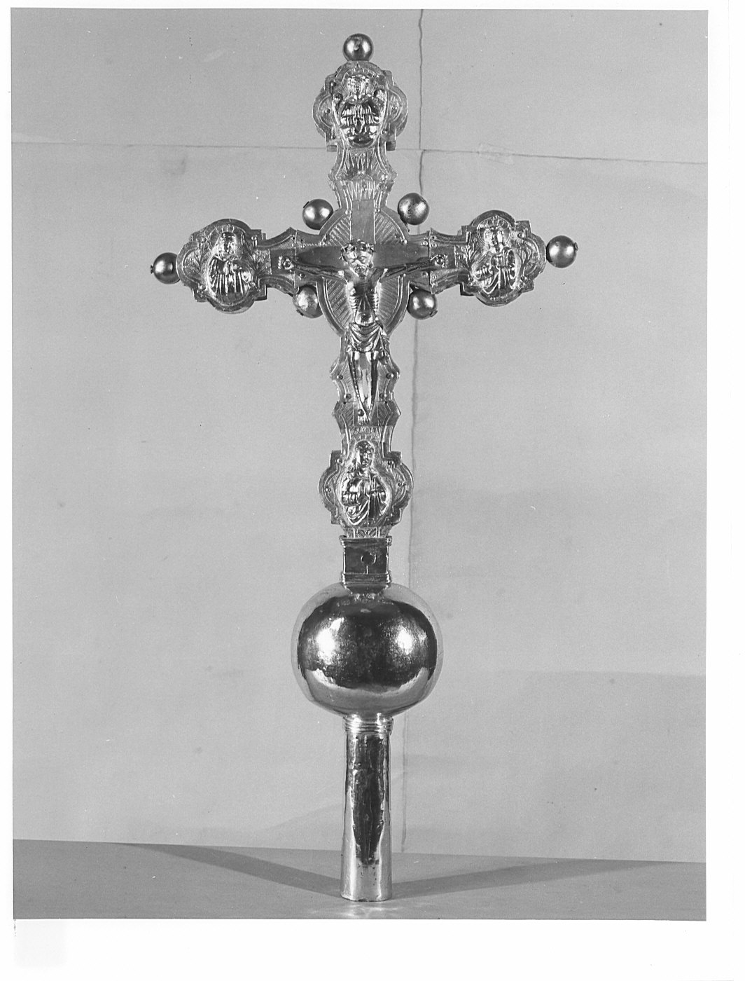 croce astile, insieme - bottega lombarda (sec. XV)