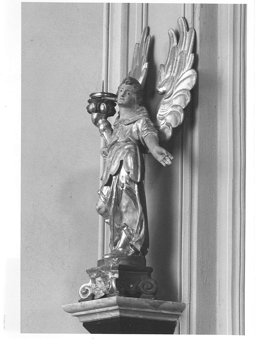 candelabro - a statua, opera isolata - bottega lombarda (sec. XVIII)