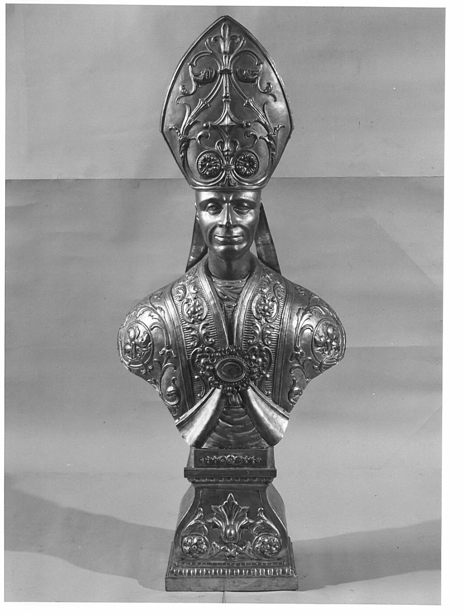 San Carlo Borromeo (reliquiario - a busto, opera isolata) - bottega lombarda (fine sec. XIX)