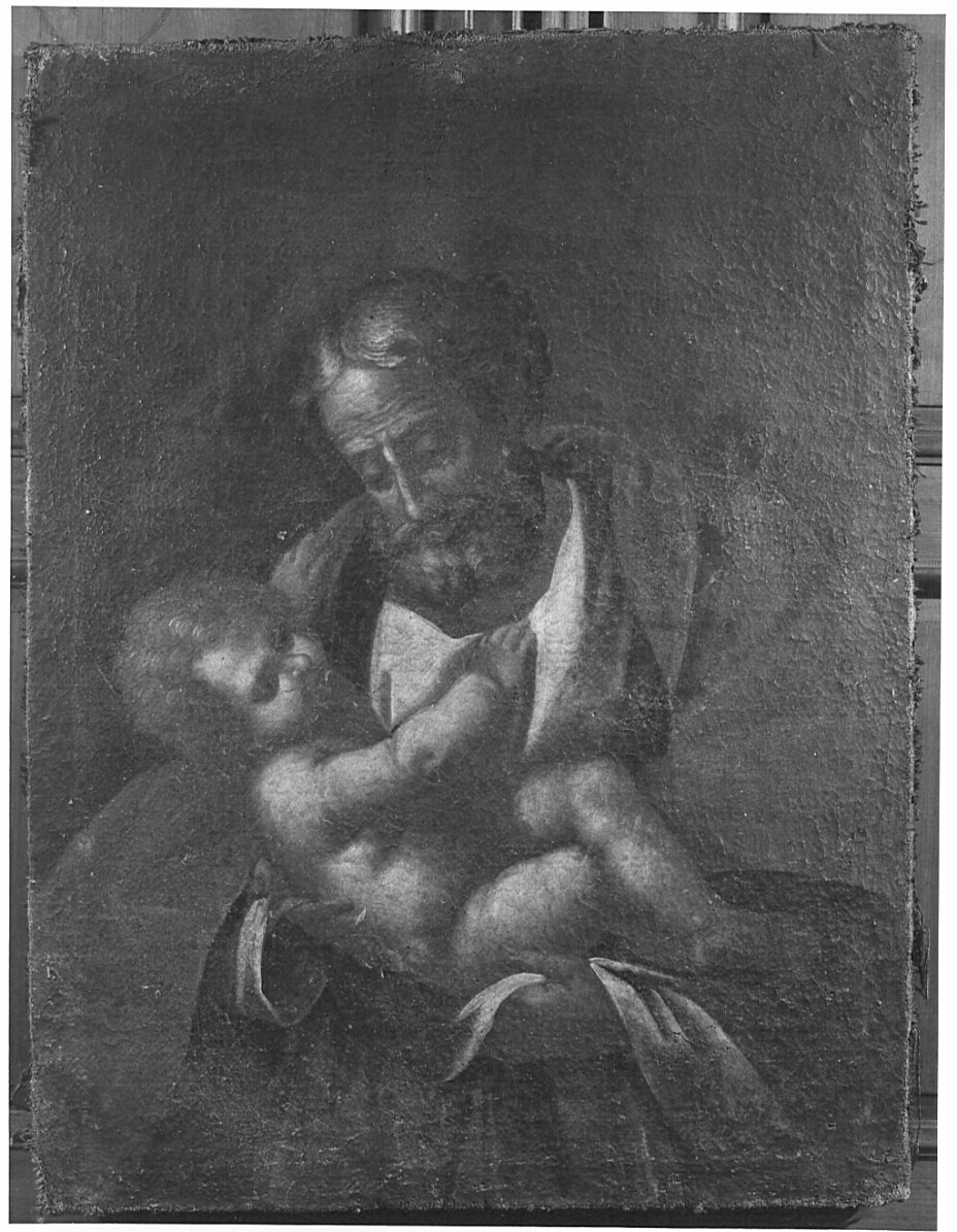 San Giuseppe e Gesù Bambino (dipinto, opera isolata) - bottega lombarda (sec. XVII)