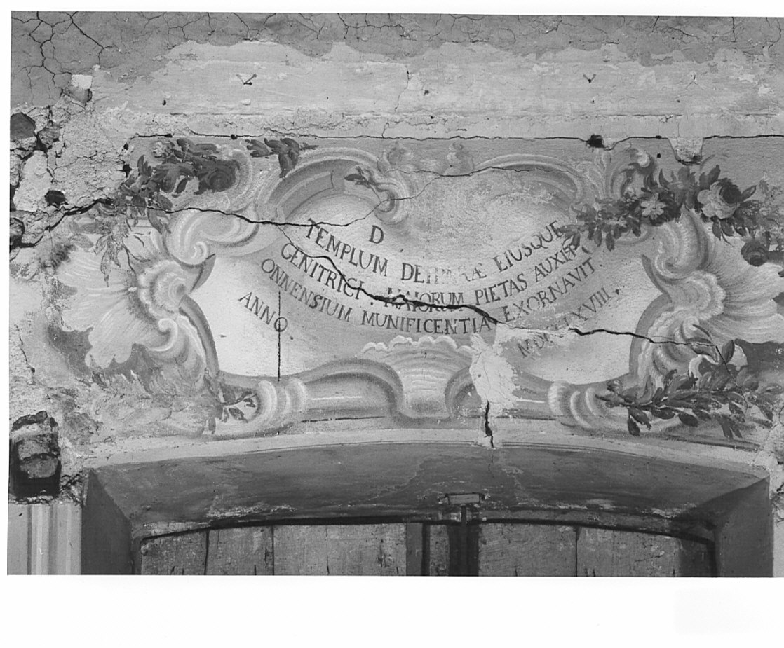 cartiglio con iscrizione (dipinto murale, opera isolata) - bottega lombarda (sec. XVIII)