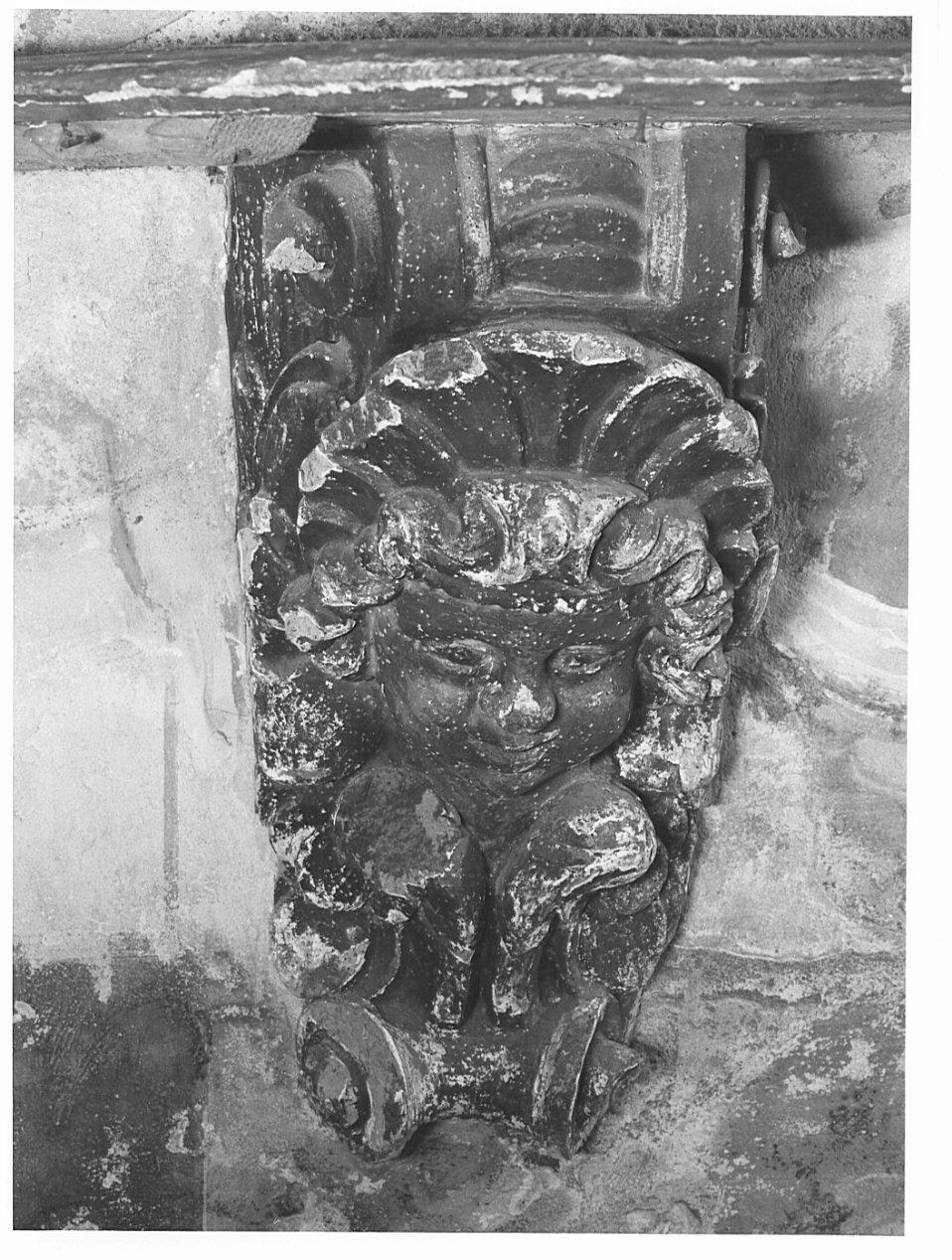 mensola architettonica - a voluta, coppia - bottega lombarda (fine/inizio secc. XVII/ XVIII)