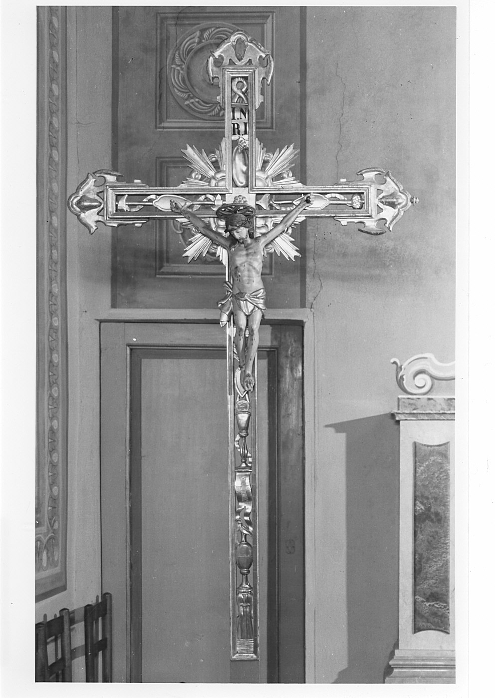 croce processionale, opera isolata - bottega lombarda (sec. XVIII)