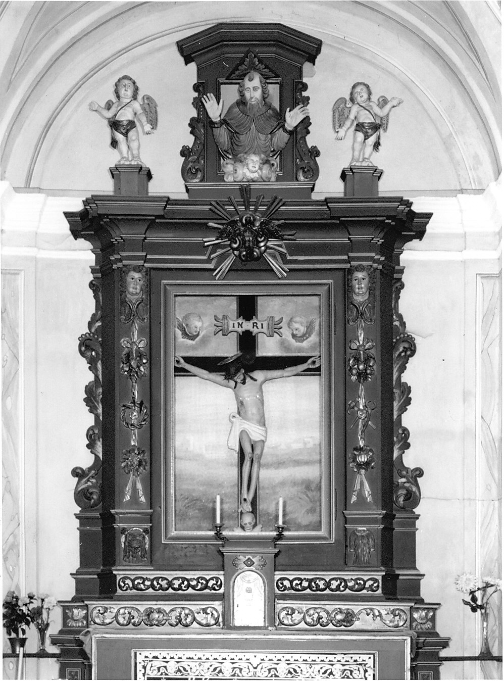 altare maggiore, complesso decorativo - bottega lombarda (seconda metà sec. XVII)