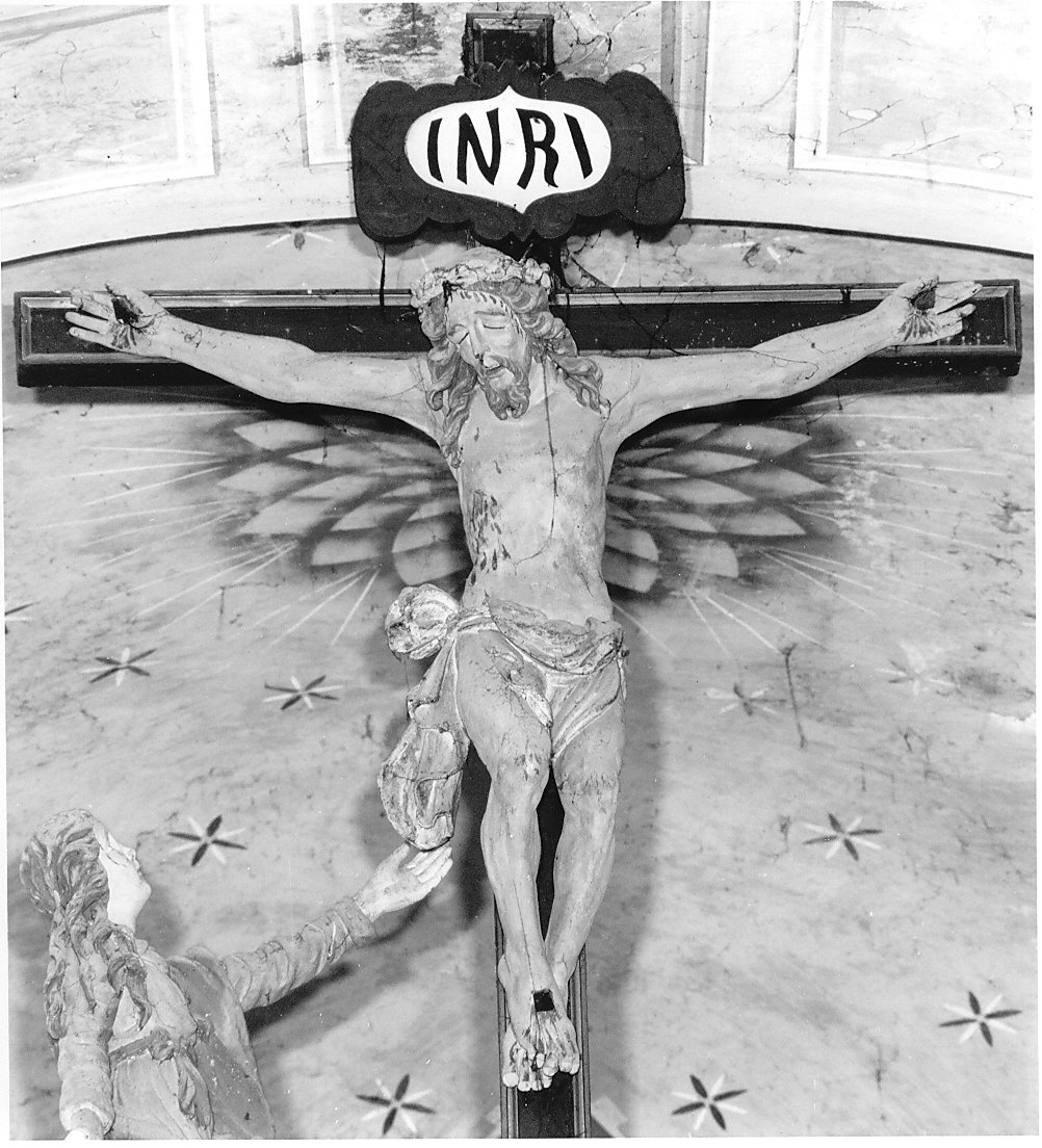 Cristo crocifisso (statua, elemento d'insieme) - bottega italiana (metà sec. XVII)