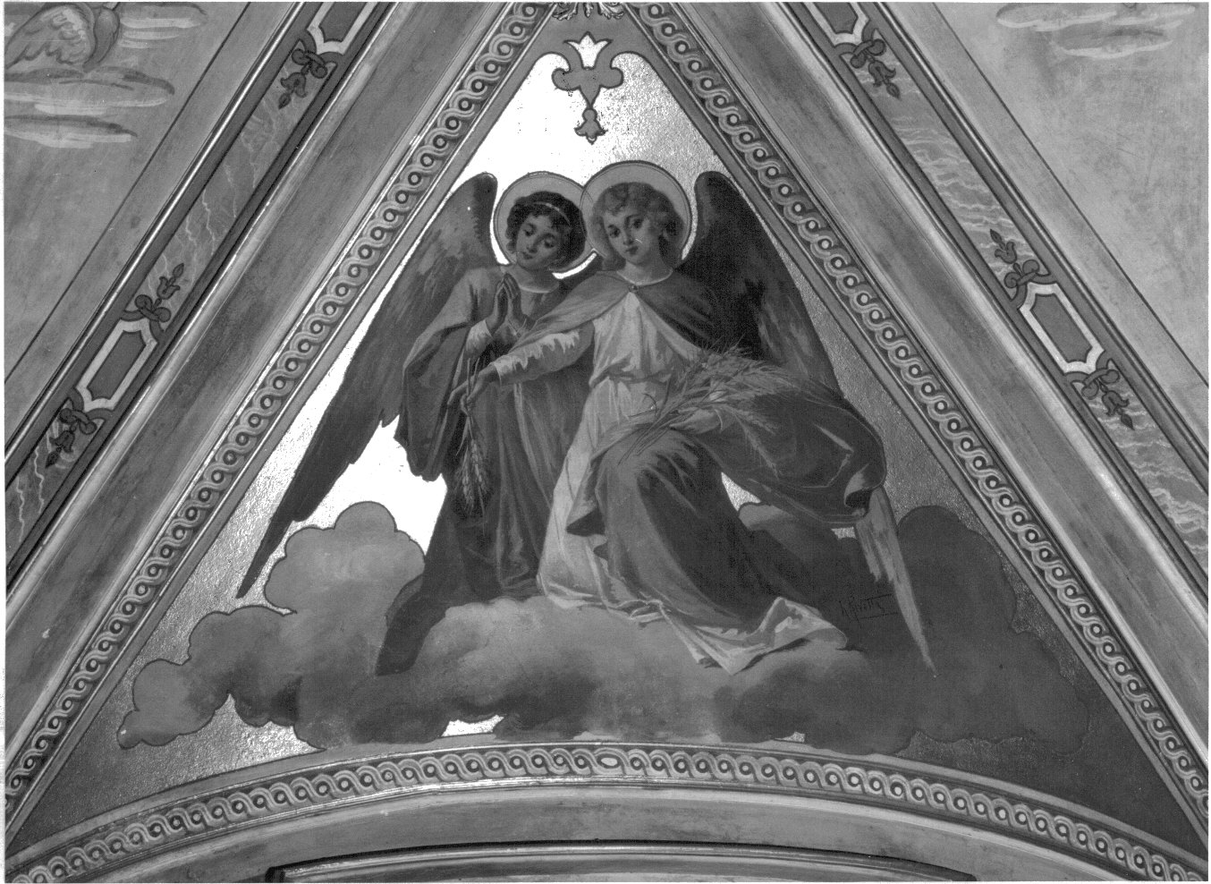 angelo (dipinto murale) di Rivetta Romeo (inizio sec. XX)