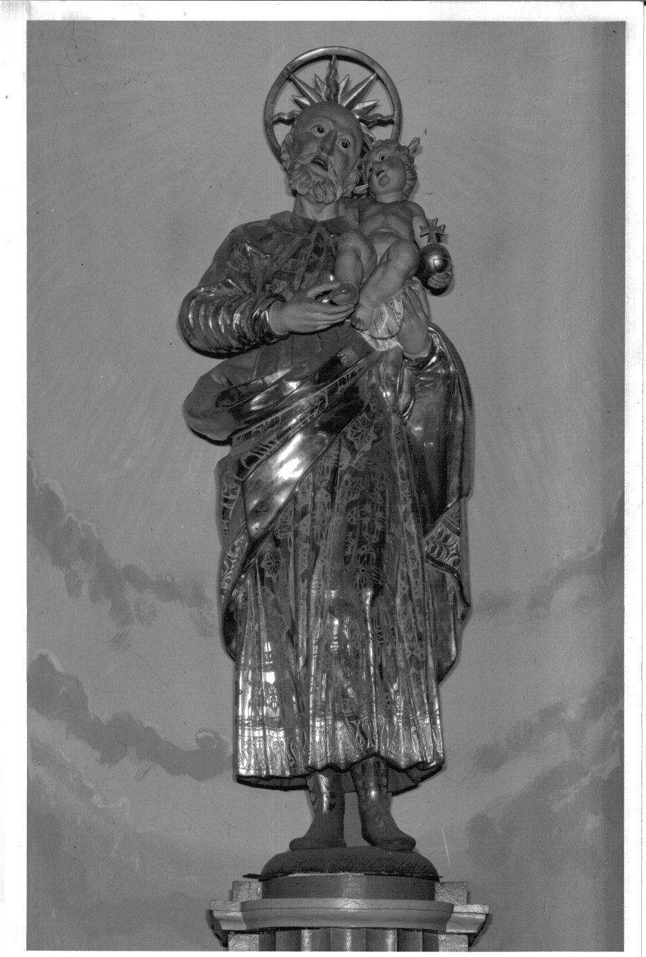 San Giuseppe con Gesù Bambino e la Madonna che legge (statua) - bottega lombarda (seconda metà sec. XVII)