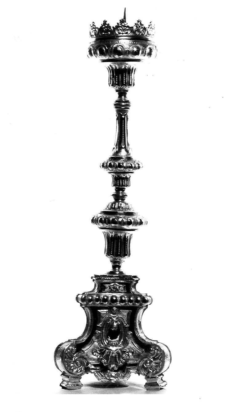 candeliere d'altare, serie - bottega lombarda (sec. XIX)