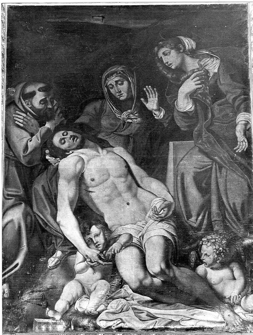 pietà (dipinto, opera isolata) - ambito lombardo (sec. XVII)
