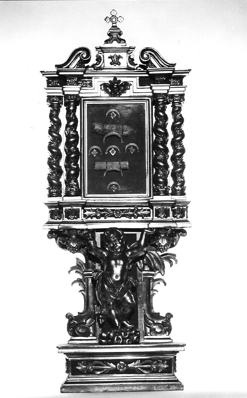 reliquiario - a ostensorio, coppia - bottega lombarda (fine/inizio secc. XVII/ XVIII)