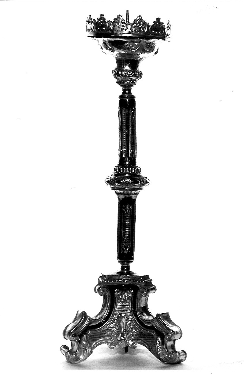 candeliere d'altare, serie - bottega lombarda (sec. XIX)