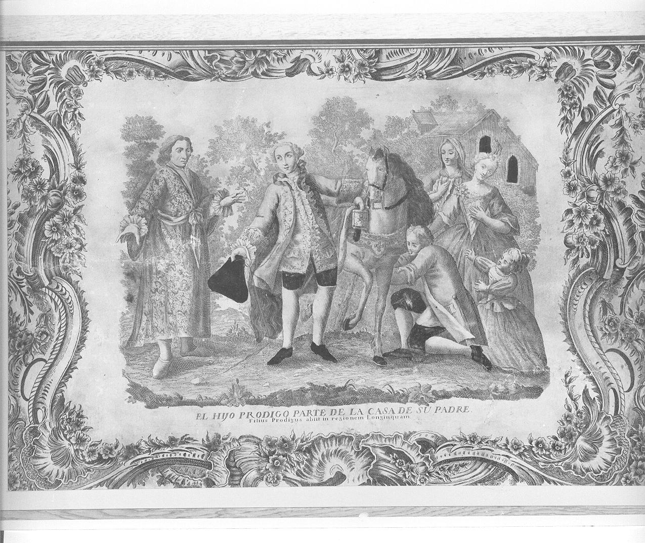 Il Figliol Prodigo si allontana da casa (stampa) - ambito lombardo (terzo quarto sec. XVIII)